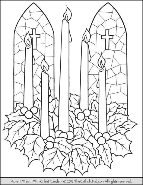 Printable Advent Wreath Coloring Pages